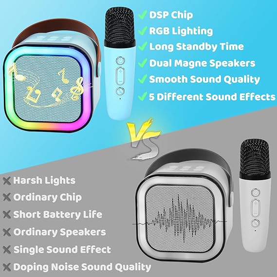 Portable Wireless Bluetooth Speaker with RGB Lights